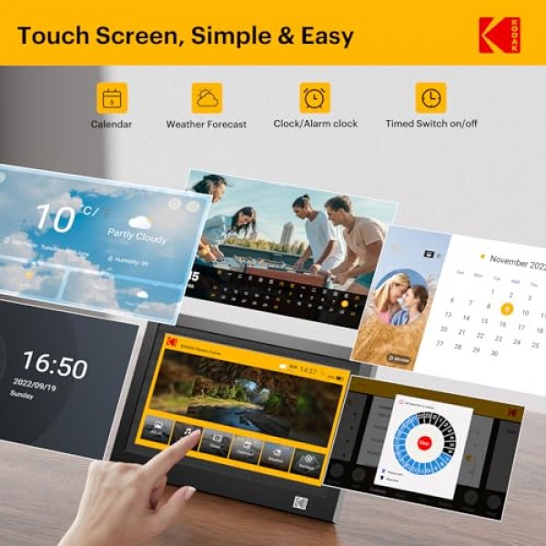 KODAK WiFi 디지털 사진 프레임, 11.6인치 1920  1080 IPS FHD 터치스크린 디지털 사진 프레임, 32GB 저장 공간, 사진 또는 비디오 공유를 위한 간편한 설정, 가족 및 친구를 위한 