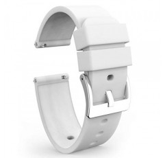 시계 스트랩, 부드러운 실리콘 퀵 릴리스 시계 밴드, 스테인레스 스틸 버클, 색상 및 너비 선택, 18mm, 20mm, 22mm, 부드럽고 매끄러운 고무 시계 밴드