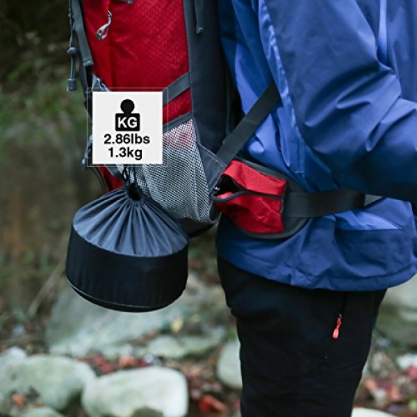 REDCAMP 11/12/22 PCS 캠핑 조리기구 메스 키트, 800ml (28oz) 배낭 캠핑 냄비 + 팬 세트, 하이킹, 피크닉 및 캠핑을 위한 가볍고 컴팩트한 조리기구, 레드