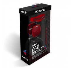 ASTRO A40 TR 게임용 헤드셋 모드 키트 3세대, 음성 차단 마이크, 소음 차단 이어패드, 패딩 헤드밴드, 소음 차단 스피커 태그 - 레드