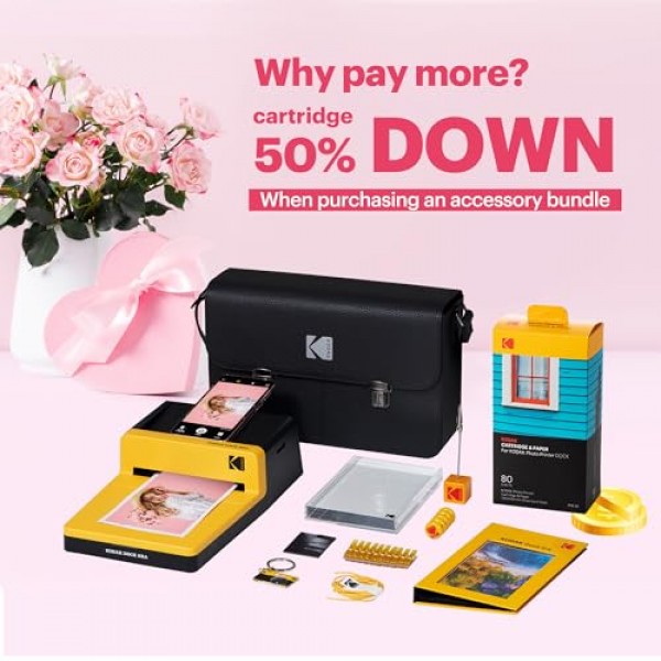 KODAK Dock ERA Plus 4PASS 즉석 휴대용 포토 프린터(4x6)(프린터 + 90매 + 액세서리)