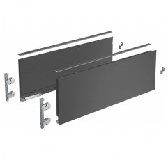 Hettich 서랍 측면 AvanTech YOU 세트, 높이 187mm, NL 600mm, 앤트러사이트, 좌우