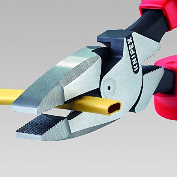 Knipex 09 02 240 SBA 9.5인치 초고 지렛대 라인맨 플라이어 및 KNIPEX 도구 13 72 8 단조 와이어 스트리퍼, 8인치