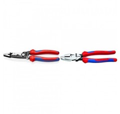 Knipex 09 02 240 SBA 9.5인치 초고 지렛대 라인맨 플라이어 및 KNIPEX 도구 13 72 8 단조 와이어 스트리퍼, 8인치