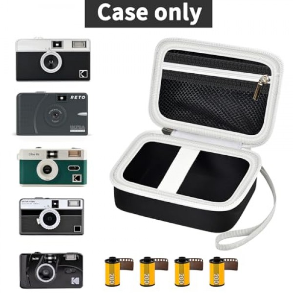 KODAK EKTAR H35 H35N 하프 프레임 필름 카메라와 호환되는 디지털 카메라 케이스, Kodak Ultra F9 M35 M38 종이 촬영 카메라용 보관 홀더 정리함, 35mm 필름 롤(박스만 해당) - 블랙