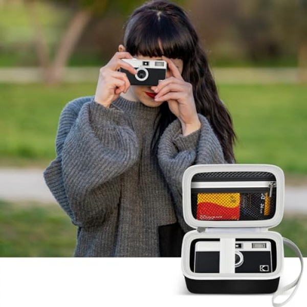 KODAK EKTAR H35 H35N 하프 프레임 필름 카메라와 호환되는 디지털 카메라 케이스, Kodak Ultra F9 M35 M38 종이 촬영 카메라용 보관 홀더 정리함, 35mm 필름 롤(박스만 해당) - 블랙