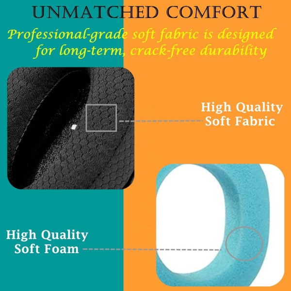 TaiZiChangQin 업그레이드 이어 패드 이어 패드 교체 Turtle Beach Ear Force X12 Ear Force X11 헤드폰과 호환 가능(천 이어 패드, 검정색)