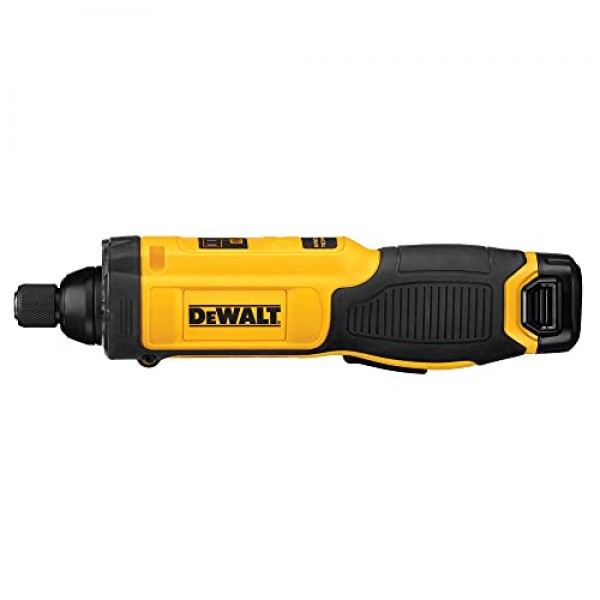 DEWALT 8V MAX 무선 드라이버, 자이로스코프, 충전식, 배터리 포함(DCF682N1), 블랙