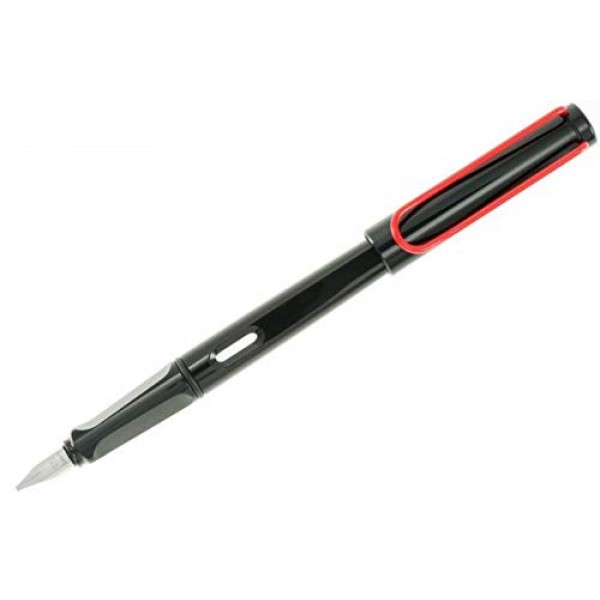 LAMY 조이 캘리그래피 세트 015 1315428 블랙 및 레드 만년필, 블랙 LAMY T10 잉크 카트리지 5개, 펜촉 3개 - 1.1/1.5/1.9mm
