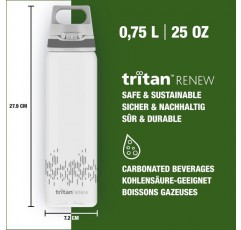 SIGG - Tritan 물병 - Total Clear ONE - 탄산 음료에 적합 - 식기세척기 사용 가능 - 누수 방지 - 가벼운 깃털 - 긁힘 방지 - BPA 프리 - 0.75L Tritan Renew anthracite