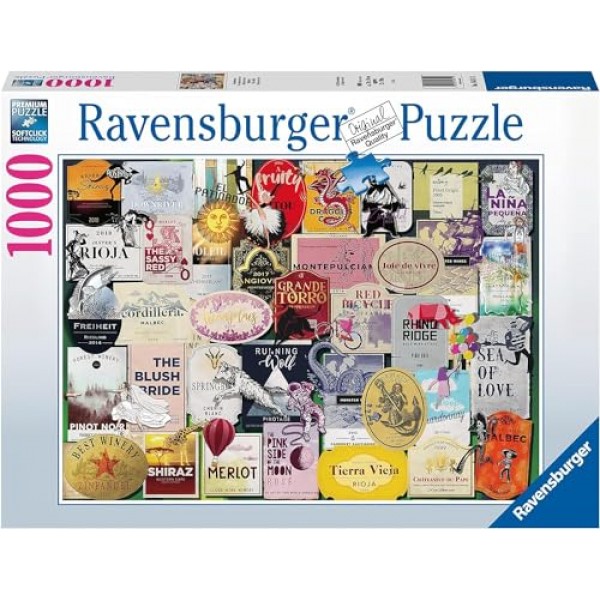 Ravensburger 와인 라벨 성인을 위한 1000피스 직소 퍼즐 - 16811 - 모든 조각은 독특하며 소프트클릭 기술로 조각이 완벽하게 맞습니다.