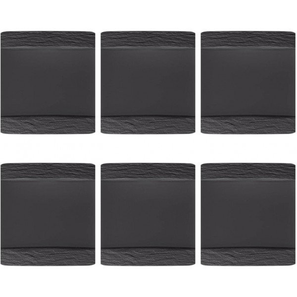 Villeroy & Boch Manufacture Rock 10-4239-2610 스퀘어 도자기 디너 플레이트 28 cm 블랙