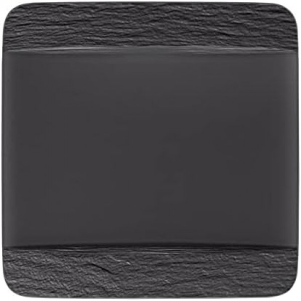 Villeroy & Boch Manufacture Rock 10-4239-2610 스퀘어 도자기 디너 플레이트 28 cm 블랙