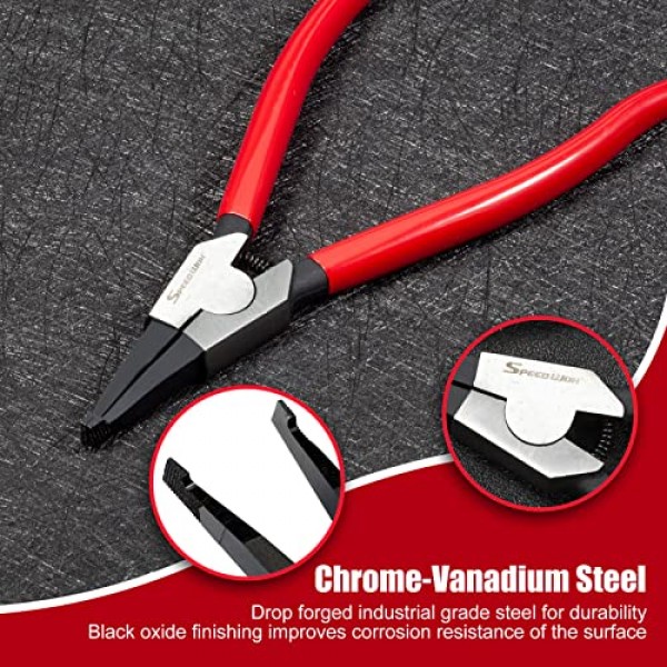 SPEEDWOX 8인치 제거용 잠금 링 플라이어 기어시프트 잠금 링 설치 특수 앵글 팁 서클립 고정 링 플라이어 자동차 변속기 클러치 샤프트 도구 노동절 선물 도구 선물