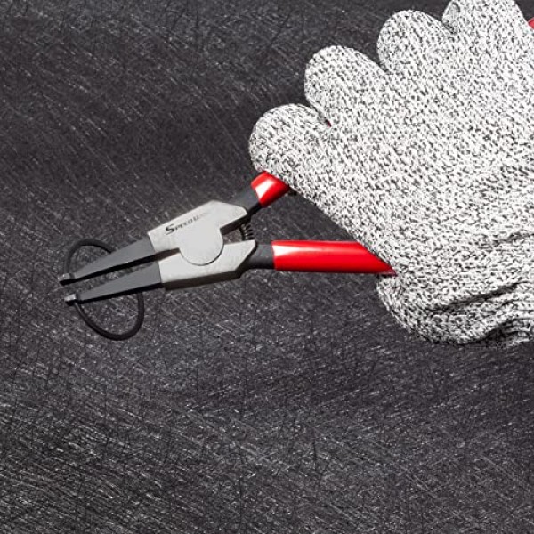 SPEEDWOX 8인치 제거용 잠금 링 플라이어 기어시프트 잠금 링 설치 특수 앵글 팁 서클립 고정 링 플라이어 자동차 변속기 클러치 샤프트 도구 노동절 선물 도구 선물