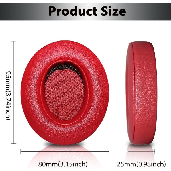 - Beats by Dr.와 호환되는 Studio 3 메모리 폼 이어 패드용 이어 패드. Dre Studio 2.0 유선/무선 B0500/B0501 및 Studio 3.0 오버이어 헤드폰(와인 레드)