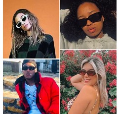 Kimorn 여성용 직사각형 선글라스 남성 유행 복고풍 패션 안경 90s 빈티지 유행 UV 400 보호 사각형 프레임 K1200