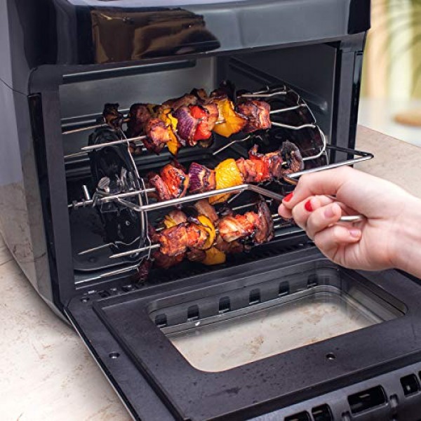 MaxxHome XXL 핫 에어 프라이어 - 핫 에어 프라이어 에어 프라이어 - 에어프라이어 XXL - 디지털 디스플레이가 포함된 에어프라이어 - 1600W + 액세서리 및 요리책