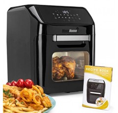 MaxxHome XXL 핫 에어 프라이어 - 핫 에어 프라이어 에어 프라이어 - 에어프라이어 XXL - 디지털 디스플레이가 포함된 에어프라이어 - 1600W + 액세서리 및 요리책