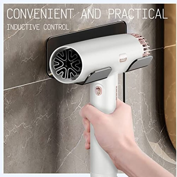 K&K 헤어 드라이어, 빠른 건조를 위한 110,000RPM 브러시리스 모터가 장착된 음이온 블로우 드라이어, 노즐이 있는 고속 저소음 열 제어 헤어드라이어, 가정용, 여행용(흰