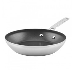 KitchenAid 3겹 베이스 브러시드 스테인리스 스틸 붙지 않는 프라이팬/프라이팬, 9.5인치