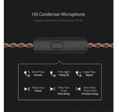 Yinyoo KZ ZSX 1DD 5BA 하이브리드 헤드폰 1 다이내믹 5 밸런스드 아마츄어 이어폰, 뮤지션 인이어 모니터 헤드폰 하이파이, HiFi 헤드셋(마이크 포함, 블랙), 마이크 블랙