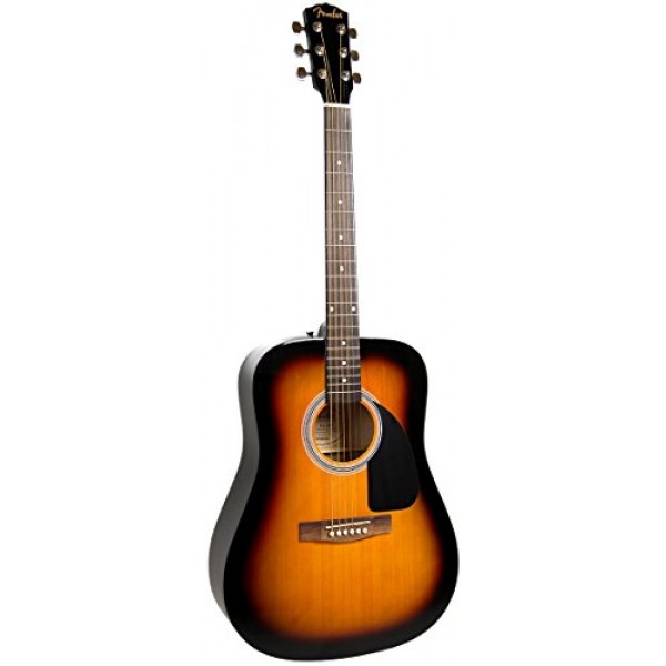 Fender FA-115 드레드노트 어쿠스틱 기타 - 긱백, 튜너, 스트링, 스트랩 및 픽이 포함된 선버스트 번들