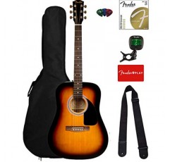 Fender FA-115 드레드노트 어쿠스틱 기타 - 긱백, 튜너, 스트링, 스트랩 및 픽이 포함된 선버스트 번들