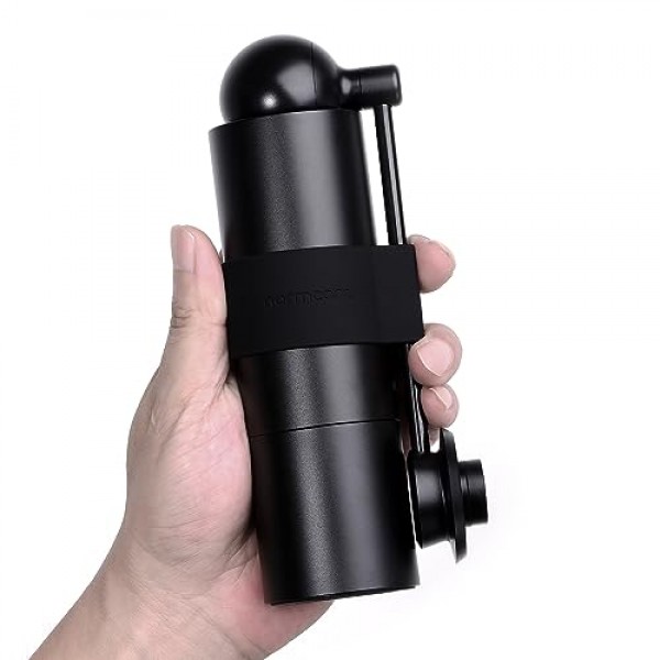 Normcore 수동 커피 그라인더 V3 - 스테인레스 스틸 38mm 현대식 원추형 버가 포함된 핸드 커피 그라인더 - 조정 가능한 설정 - 에어로프레스, 에스프레소, 푸어오버, 프렌