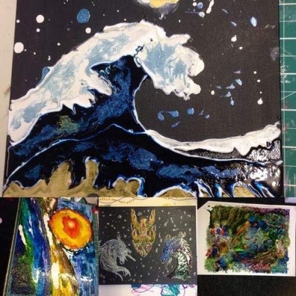 페베오 Mixed media, 혼합, black sand, white sand, 14 x 24.5 x 16.5cm