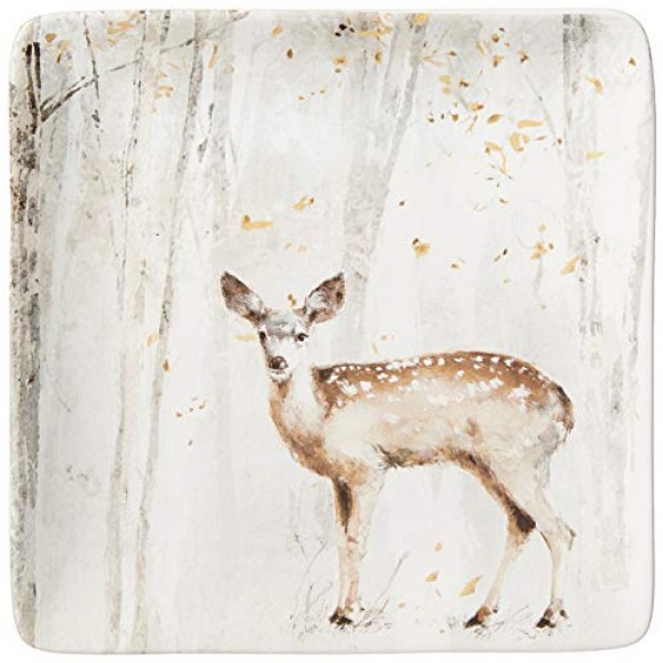 Certified International Corp A Woodland Walk 16피스 ​​식기 세트, 4인용 서비스, 멀티컬러