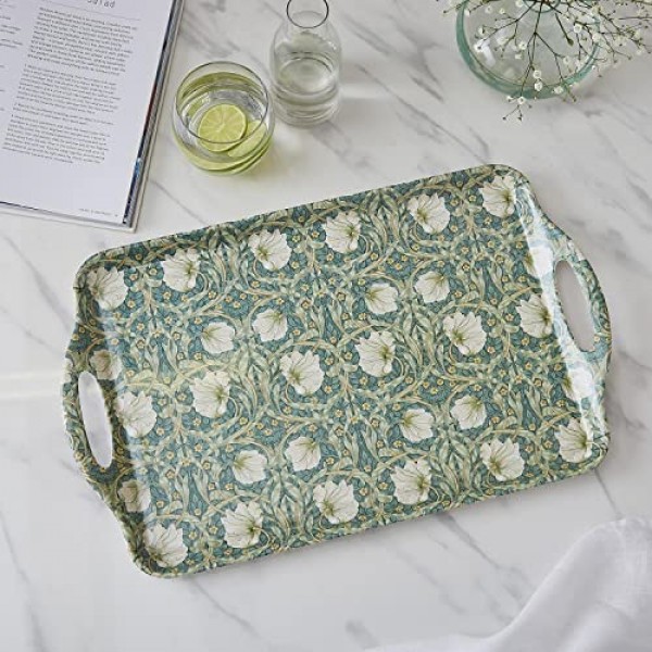 Spode Portmeirion Morris & Co Privat Design 손잡이가 있는 대형 서빙 트레이, 멀티 컬러(X0019519172)