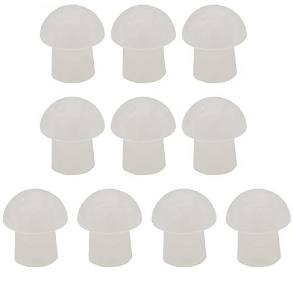 Motorola Kenwood Baofeng 양방향 라디오 공기 음향 코일 튜브 이어폰 투명 보안 헤드셋(10 팩)과 호환되는 교체용 버섯 이어버드 이어 팁