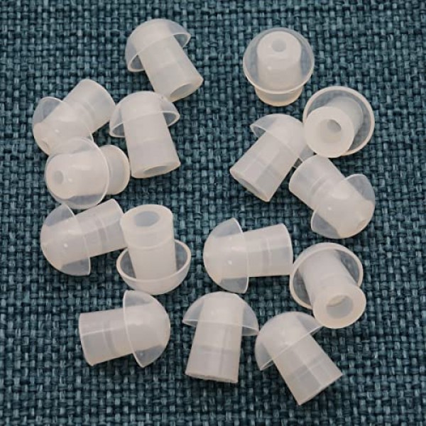 Motorola Kenwood Baofeng 양방향 라디오 공기 음향 코일 튜브 이어폰 투명 보안 헤드셋(10 팩)과 호환되는 교체용 버섯 이어버드 이어 팁