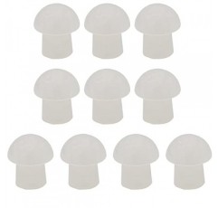 Motorola Kenwood Baofeng 양방향 라디오 공기 음향 코일 튜브 이어폰 투명 보안 헤드셋(10 팩)과 호환되는 교체용 버섯 이어버드 이어 팁