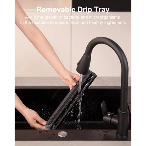 CROWNFUL 진공 실러 기계, 건식 및 습윤 모드가 포함된 자동 원터치 작동 식품 실러, 내장 절단기, 외부 흡입 튜브, 탈착식 드립 트레이, 롤 1개 및 사전 절단된 백 5개(녹