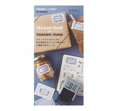 미도리 84696006 스티커북, 회전 스탬프, 날짜, 차가운 색상