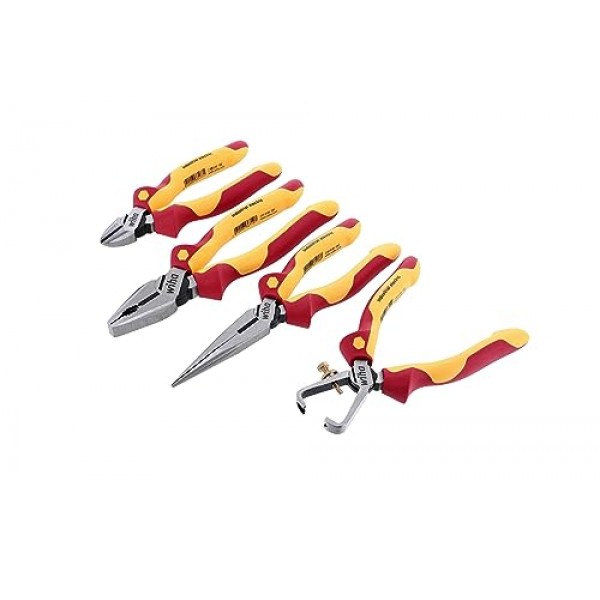 Wiha 32986 롤아웃 파우치에 들어 있는 절연 산업용 플라이어/드라이버 세트, 11피스