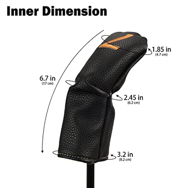 큰 이빨 골프 하이브리드 아이언 헤드 커버 10Pcs 골프 하이브리드 아이언 커버 긴 목 하이브리드 아이언 헤드 커버 클리블랜드, 윌슨 런치 패드, 투어 에지 하이브리드