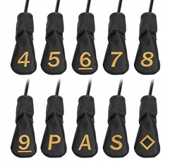 큰 이빨 골프 하이브리드 아이언 헤드 커버 10Pcs 골프 하이브리드 아이언 커버 긴 목 하이브리드 아이언 헤드 커버 클리블랜드, 윌슨 런치 패드, 투어 에지 하이브리드