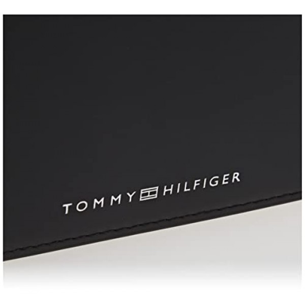 Tommy Hilfiger TH 모던 가죽 CC 동전 지갑 블랙, 블랙
