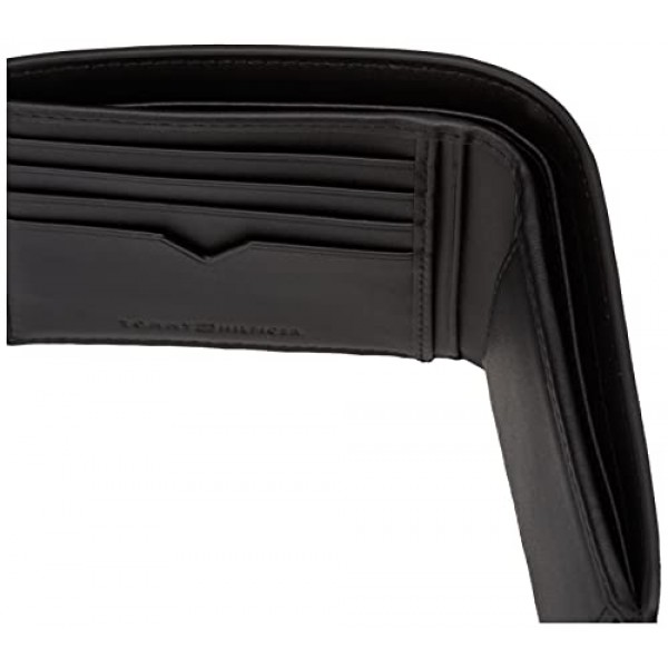 Tommy Hilfiger TH 모던 가죽 CC 동전 지갑 블랙, 블랙