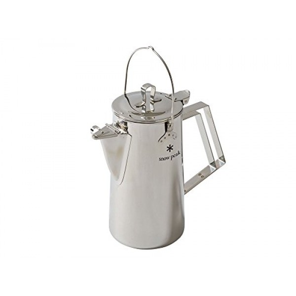 Snow Peak Men's Stainless Steel Upright Kettle, Stainless Steel, Silver, One Size : Home & Kitchen