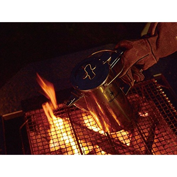 Snow Peak Men's Stainless Steel Upright Kettle, Stainless Steel, Silver, One Size : Home & Kitchen