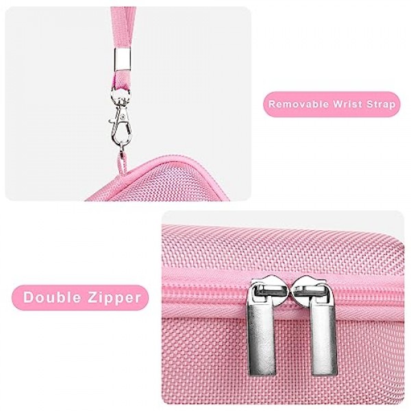 KODAK EKTAR H35/ H35N/ M35/ F9/ M38 하프 프레임 필름 카메라용 Canboc 휴대용 여행용 케이스, 포인트 앤 샷 카메라 가방, 필름에 맞는 지퍼 메쉬 포켓, 배터리, USB 케이블, 핑크(