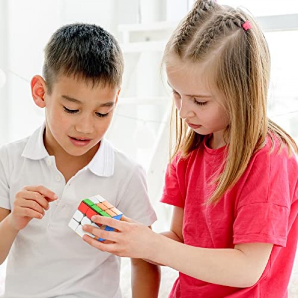 D-FantiX 자기 거울 반사 속도 큐브 3x3x3, 사이클론 소년 오리지널 스티커가없는 매직 큐브, 3D 두뇌 티저 큐브, 어린이 성인을위한 맞춤형 반짝이 큐브 퍼즐 선물 ​​(56m