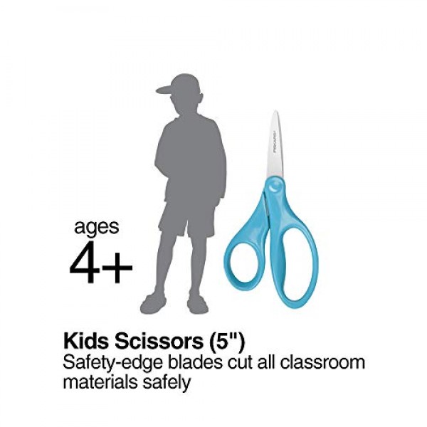 Fiskars 5인치 무딘 어린이용 가위, 보라색