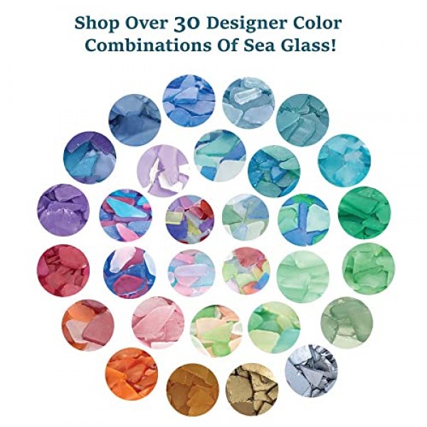 바다 유리 | 11온스 다크 블루 그린 & 라이트 블루 텀블 바다 유리 장식 | 해변 웨딩 장식 및 공예품을 위한 대량 바다유리 조각 | 게다가 Joseph Rains의 무료 해상 전자책