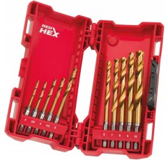 Metallbohler-SET 48894759 10 tlg. HSS-G 레드 헥스 타이탄