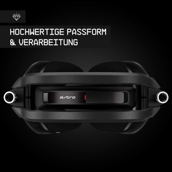 ASTRO Gaming A40 TR, 유선 게임용 헤드셋, MixAmp M80, ASTRO 오디오 V2, Dolby ATMOS, 교환 가능 마이크, 게임/음성 밸런스, Xbox Series X|S와 호환 가능, Xbox One - 블랙/그린